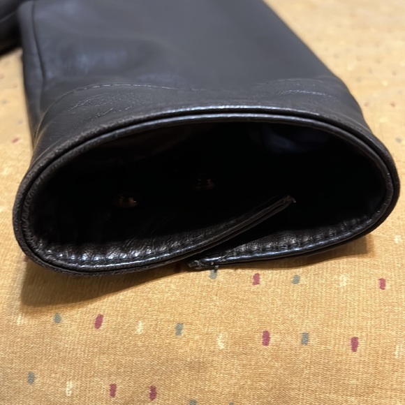 Mens lined leather jacket - Picture 7 of 8